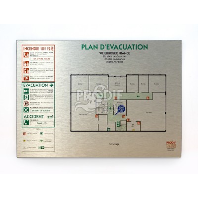 PLAN EVACUATION A3 DIBOND