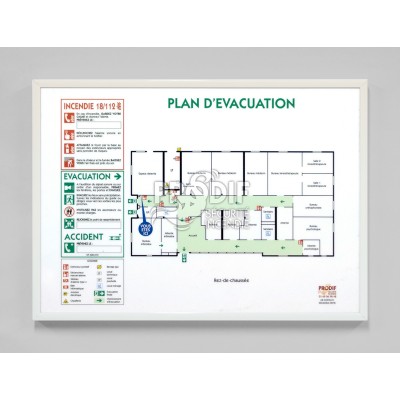 PLAN EVACUATION A2 CADRE ALUMINIUM