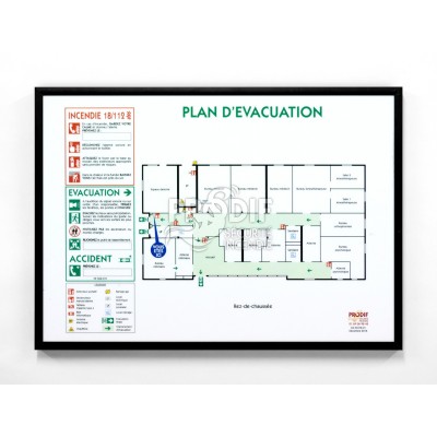 PLAN EVACUATION A2 CADRE ALUMINIUM