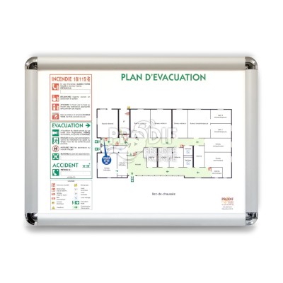 PLAN EVACUATION A2 CADRE AMOVIBLE CLIC CLAC