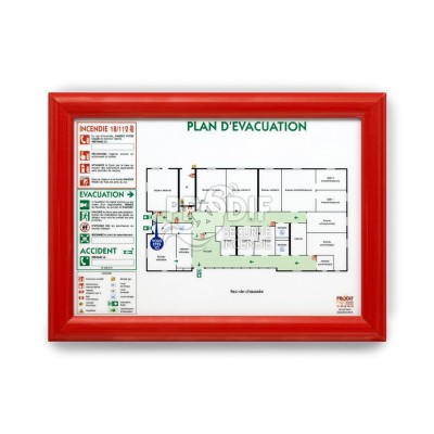 PLAN EVACUATION A2 CADRE AMOVIBLE CLIC CLAC