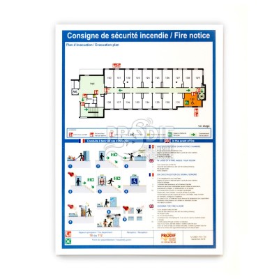 PLAN DE CHAMBRE A4 PLASTIFIÉ 5/10ème